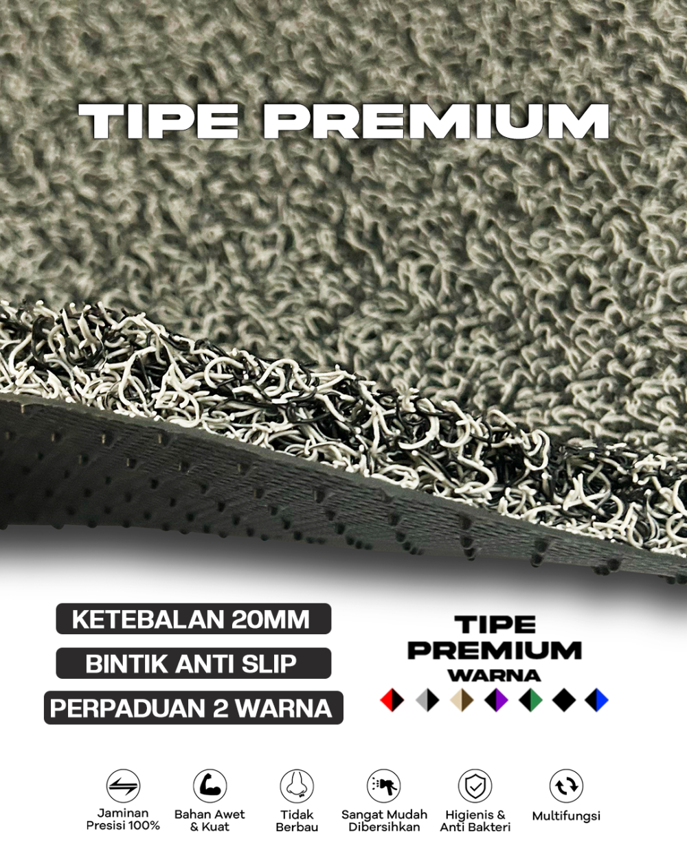 ROYAL MART Karpet Mobil Mie Premium Suzuki Ignis 2016-Sekarang Full Set Bergaransi