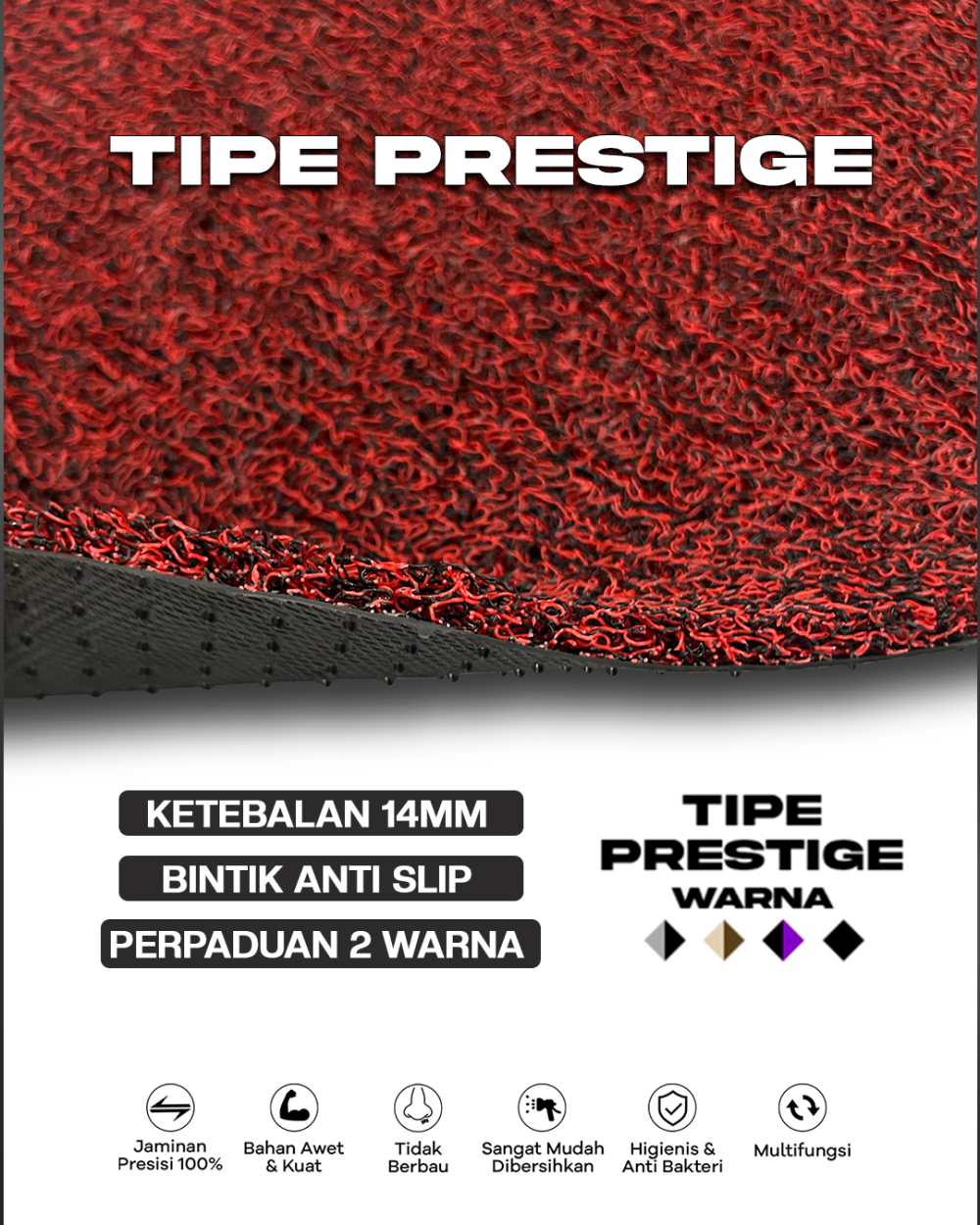 ROYAL MART Karpet Mobil Mie Premium Suzuki Ignis 2016-Sekarang Full Set Bergaransi